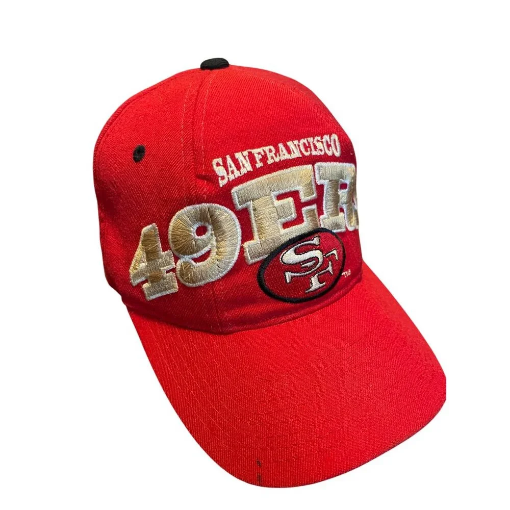 San Francisco 49ers Red Snapback Hat NFL Embroidered Logo Adjustable Cap - Picture 4 of 14